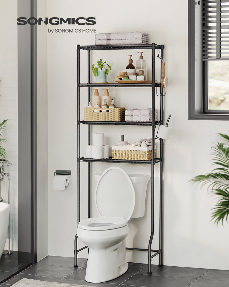 4 Tier Over The Toilet Storage