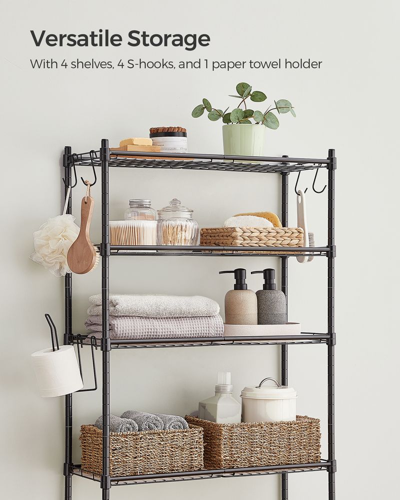 4 Tier Over The Toilet Storage