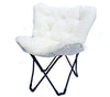Overfilled Butterfly Chair - Ultra Plush Polar Bear White