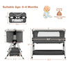 Baby Bassinet Bed Side Crib Adjustable Infant Sleeper Bassinet - Light Grey