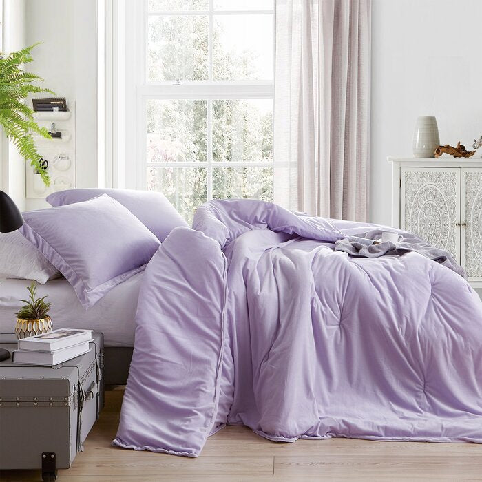 King Comforter + 2 King Shams Pastel Oversized Comforter Set