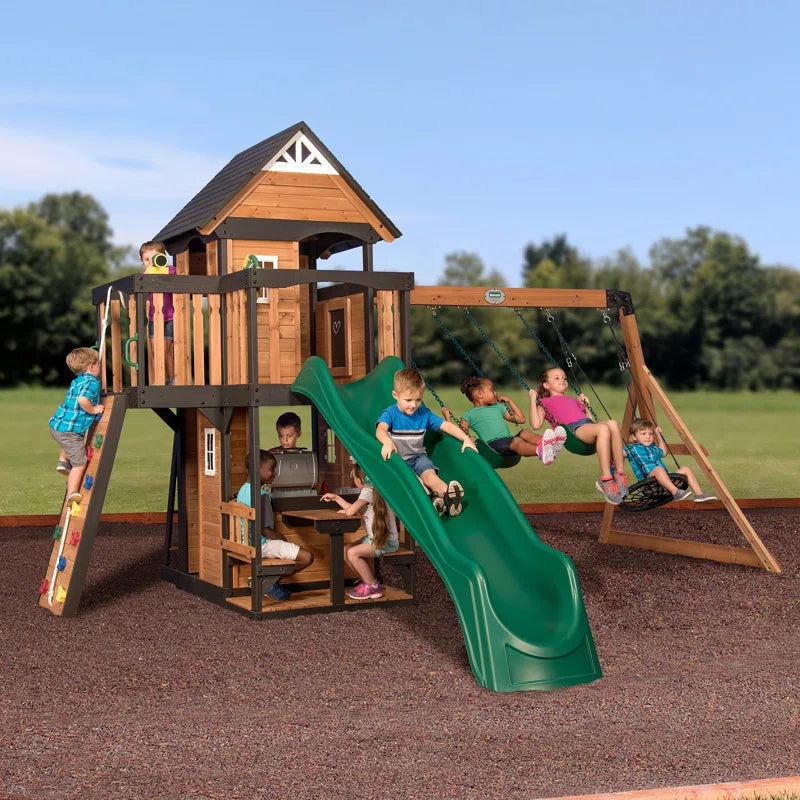 Backyard Discovery Canyon Creek All Cedar Swing Set