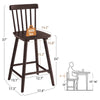 Baggett Solid Wood Counter Stool - Set of 4