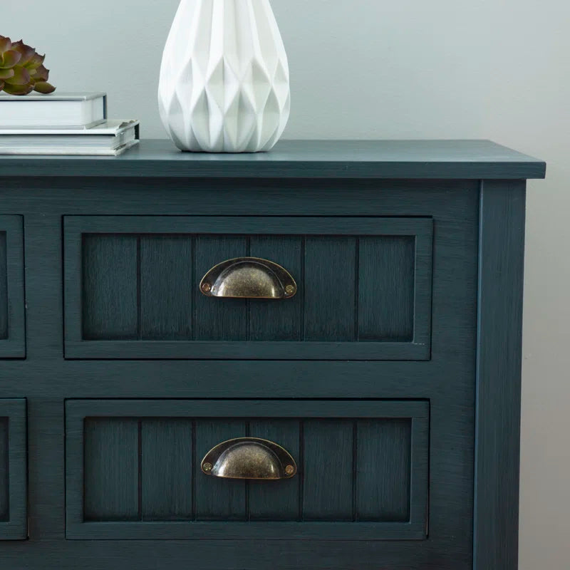 Bailey Bead Board Four-Drawer Console Table with Shelf
