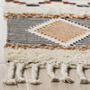 Bakerhill Handmade Hand-Knotted Cotton Ivory/Gray Rug, Rectangle 6' x 9'