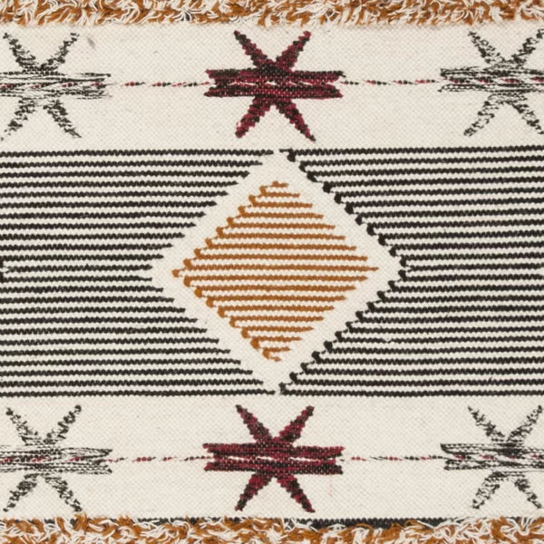 Bakerhill Handmade Hand-Knotted Cotton Ivory/Gray Rug, Rectangle 6' x 9'