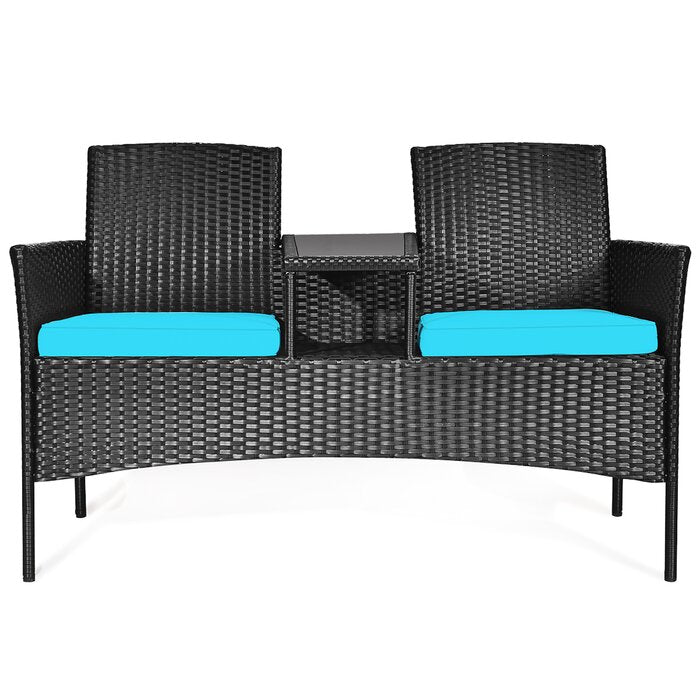 Baller Wicker Outdoor Loveseat