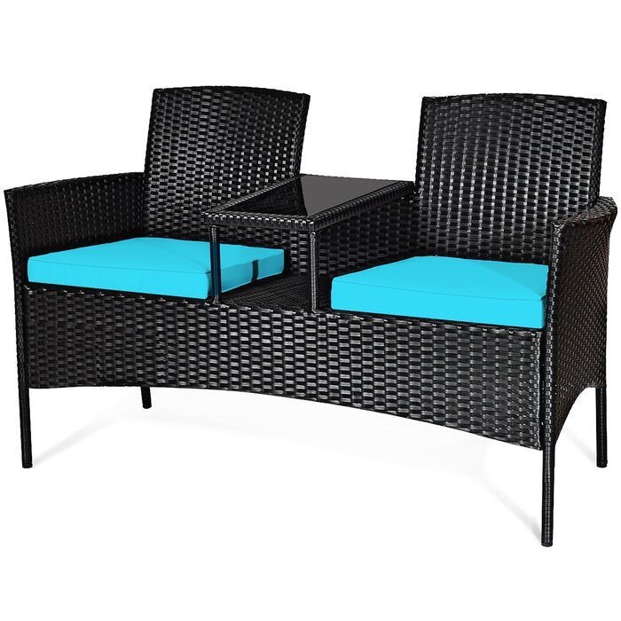Baller Wicker Outdoor Loveseat