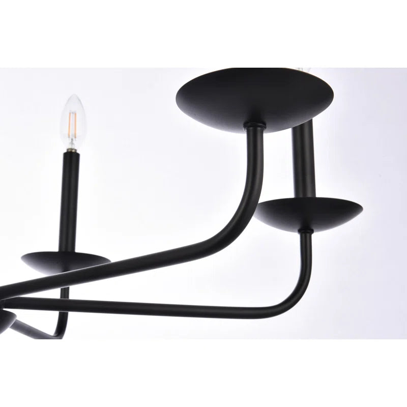 Black Baltray 6 - Light Dimmable Classic / Traditional Chandelier