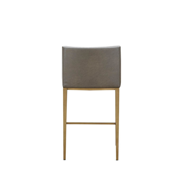 Whitbeck Gray & Brass Bar Stool