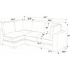 Basilius 1 - Piece Corduroy Partial Sectional