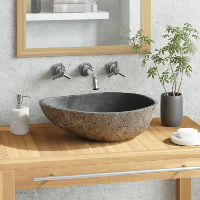 Basin River Stone Oval Washbowl Bowl Sink Washroom Basin