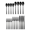 Beacon Black Satin 20-Piece Flatware Set
