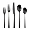 Beacon Black Satin 20-Piece Flatware Set