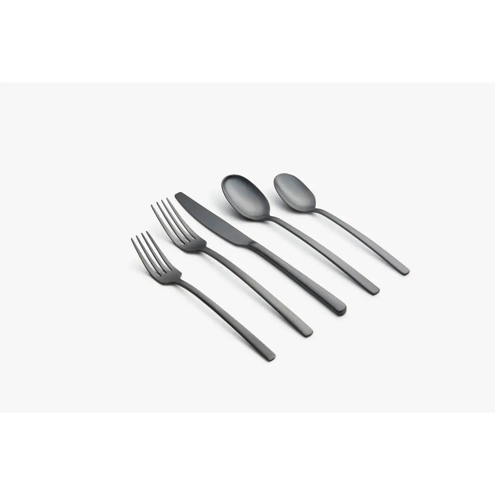 Beacon Black Satin 45-Piece Flatware Set