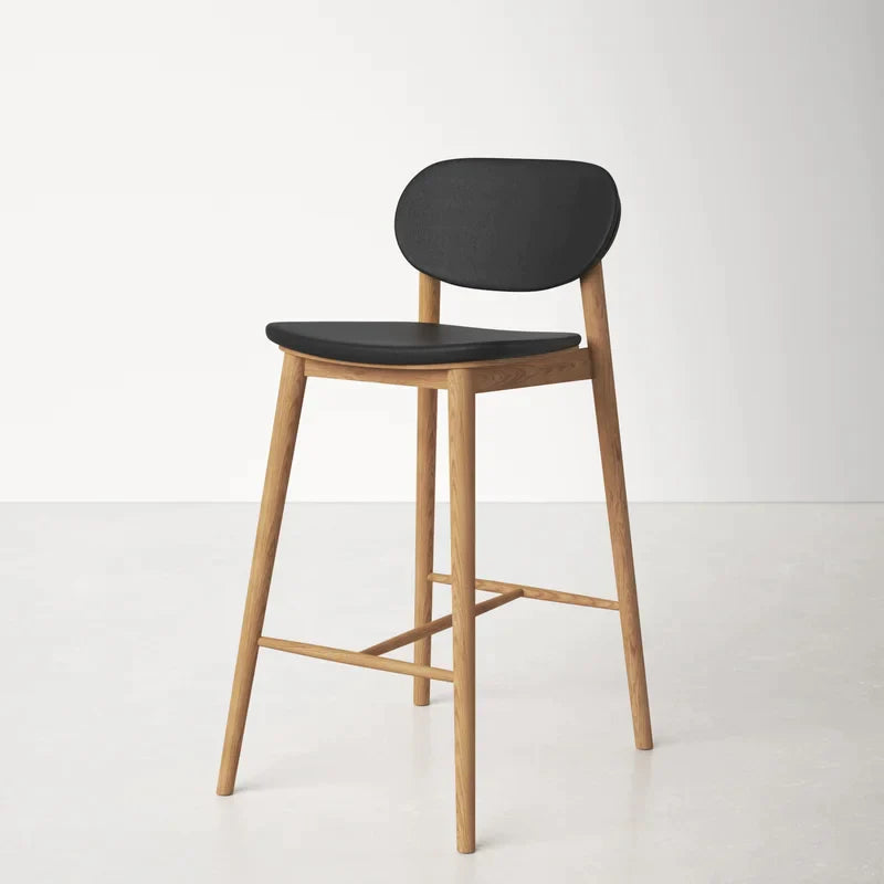 Oak/Black Beck Solid Wood Counter Stool, final cut