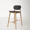 Oak/Black Beck Solid Wood Counter Stool, final cut