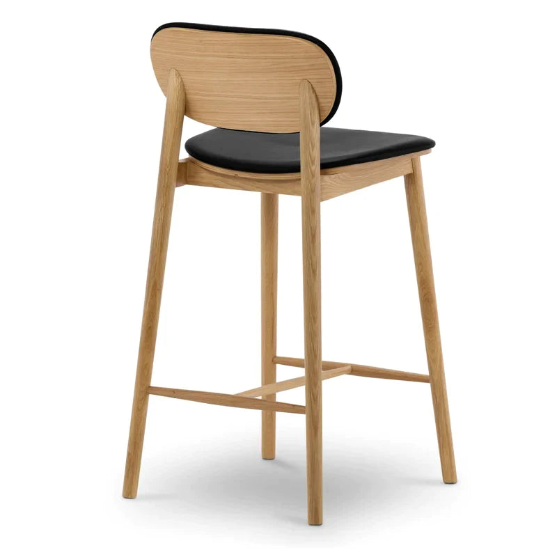 Oak/Black Beck Solid Wood Counter Stool, final cut