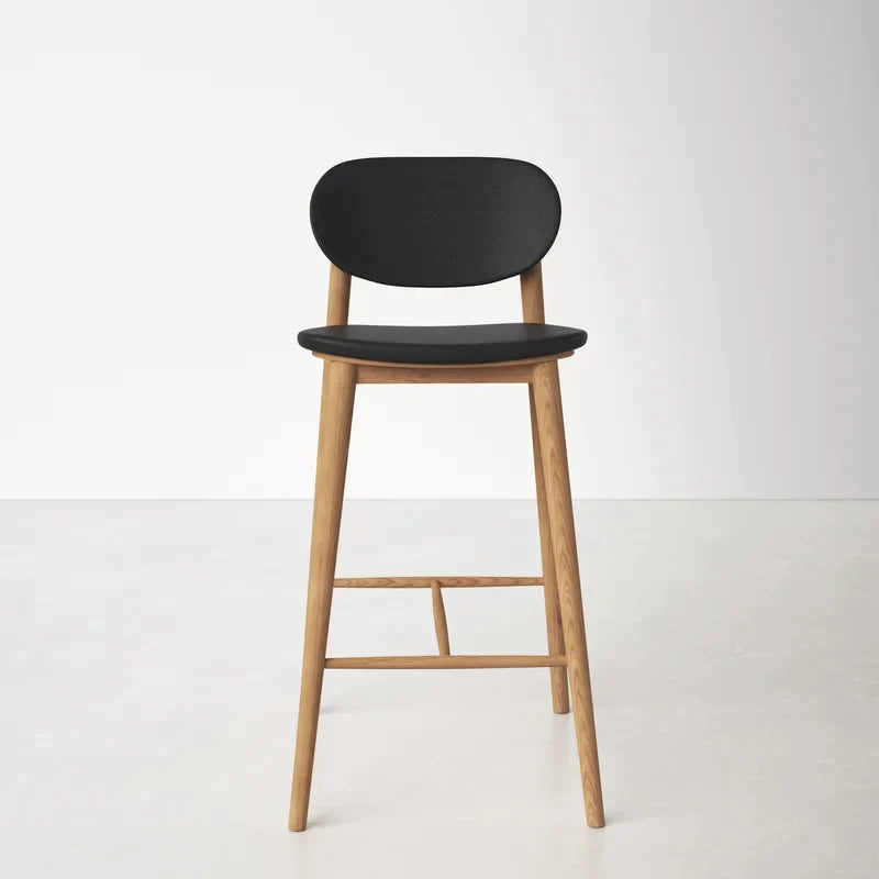 Oak/Black Beck Solid Wood Counter Stool, final cut