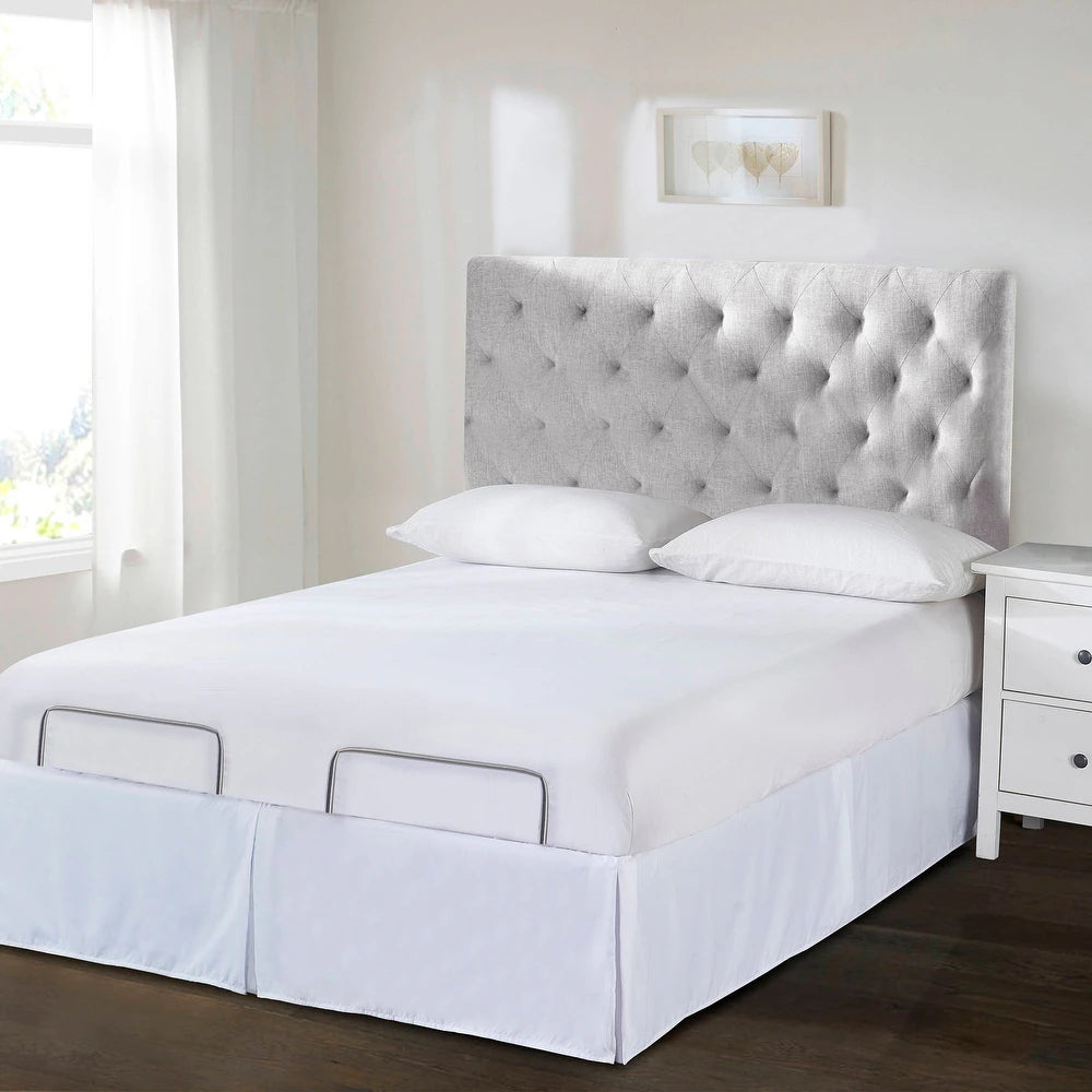 Bed Maker's Adjustable Bed Wrap-Around 15" Tailored Bedskirt - White - King