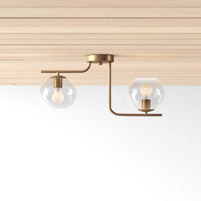 Bedonia Glass Semi Flush Mount