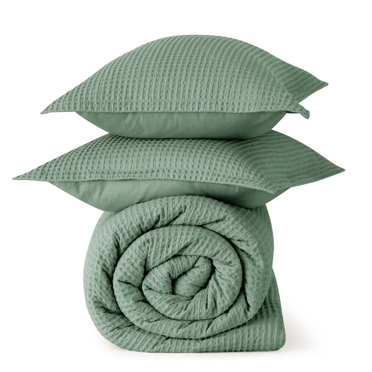 Bedsure Waffle Comforter Set - King