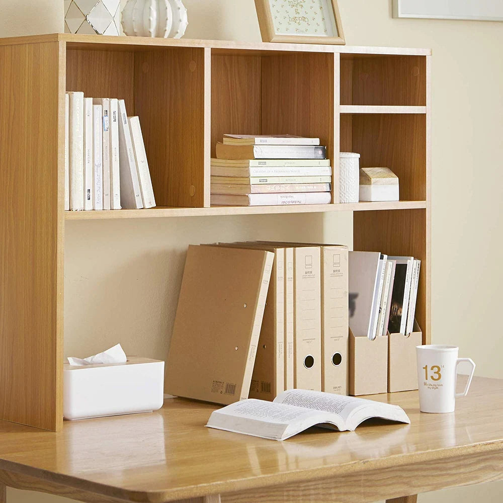 Beech (Natural Wood) The Cube - Desk Bookshelf