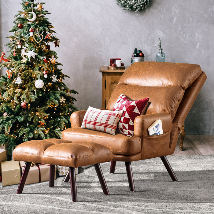 Behrends Vegan Leather Accent Chair