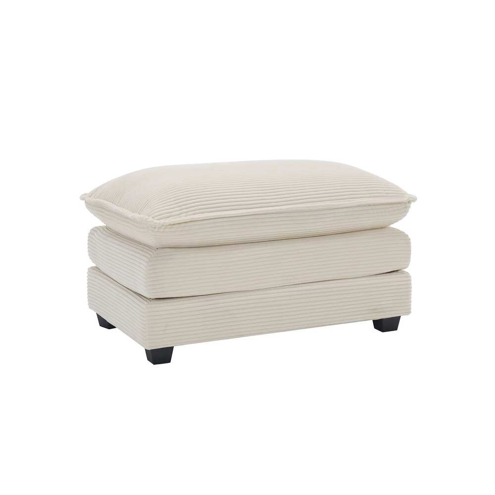 mikibama Corduroy Upholstered Couches Ottoman SHOWROOM ONLY ITEM
