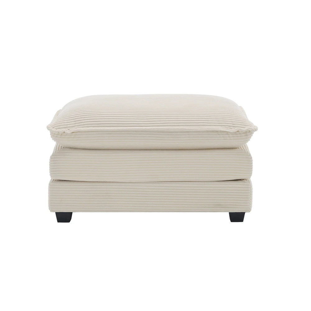 mikibama Corduroy Upholstered Couches Ottoman SHOWROOM ONLY ITEM