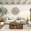 Beige Wood Handmade Intricately Carved Starburst Wall Decor