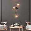 Bela Modern Glam Black Gold 3-Light Linear Wall Sconces Glass Bathroom Lights - Gold/ Black (Set of 2)