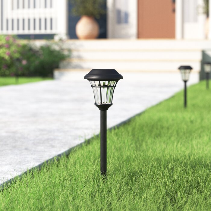 Belcherry Black Solar Powered Integrated LED Pathway Light (Set of 6)