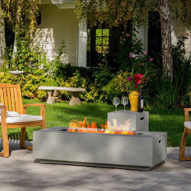 Belle Rectangle Fire Pit Table