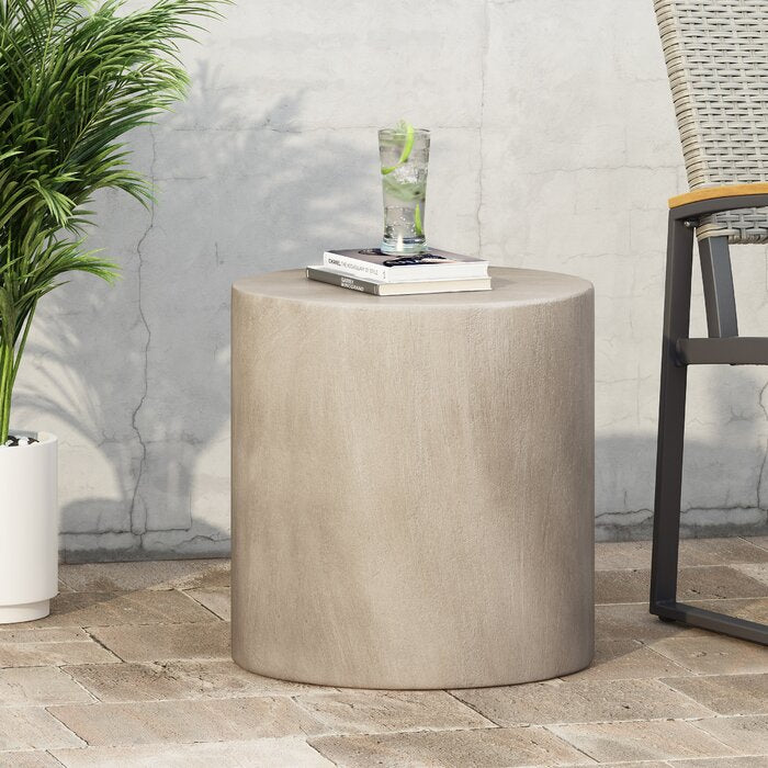 Belsy Concrete Outdoor Side Table
