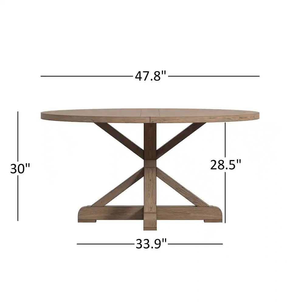 Benchwright X-base Round Dining Table Only - 2 BOXES