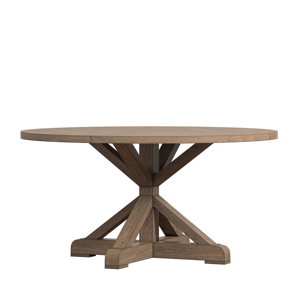 Benchwright X-base Round Dining Table Only - 2 BOXES