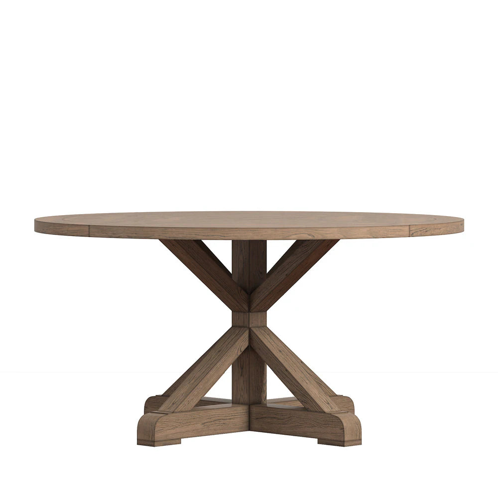Benchwright X-base Round Dining Table Only - 2 BOXES