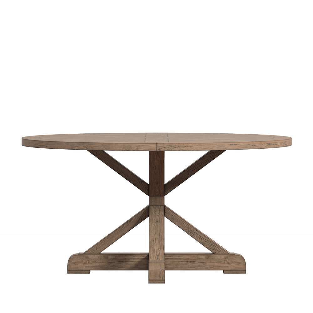 Benchwright X-base Round Dining Table Only - 2 BOXES
