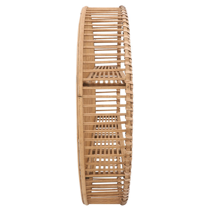 Benita 1 Piece Circle Bamboo Solid Wood Accent Shelf