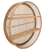 Benita 1 Piece Circle Bamboo Solid Wood Accent Shelf
