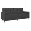 Benitez Twin 76'' Wide Faux Leather Tufted Back Convertible Sofa