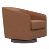 Bennett Genuine Leather Swivel Barrel Chair