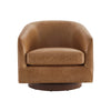Bennett Genuine Leather Swivel Barrel Chair