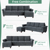 Bergvin Upholstered Sofa Couch with Cup holder, 3 boxes