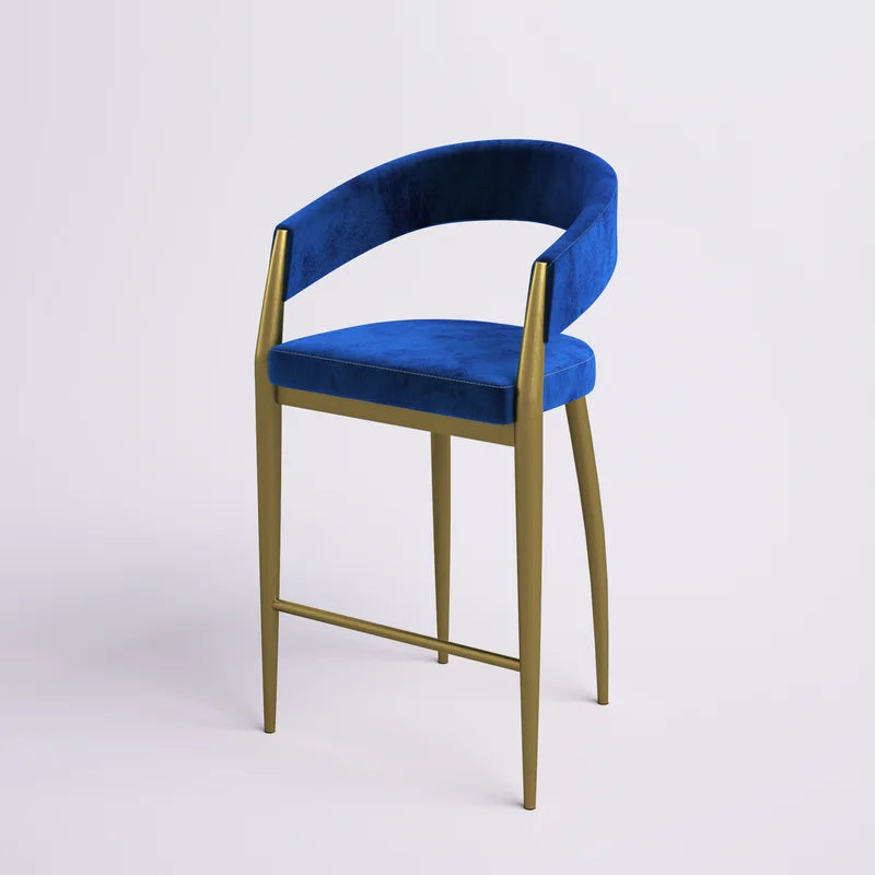 Berkley Counter Height Gold Stainless Steel Barstool