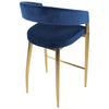 Berkley Counter Height Gold Stainless Steel Barstool