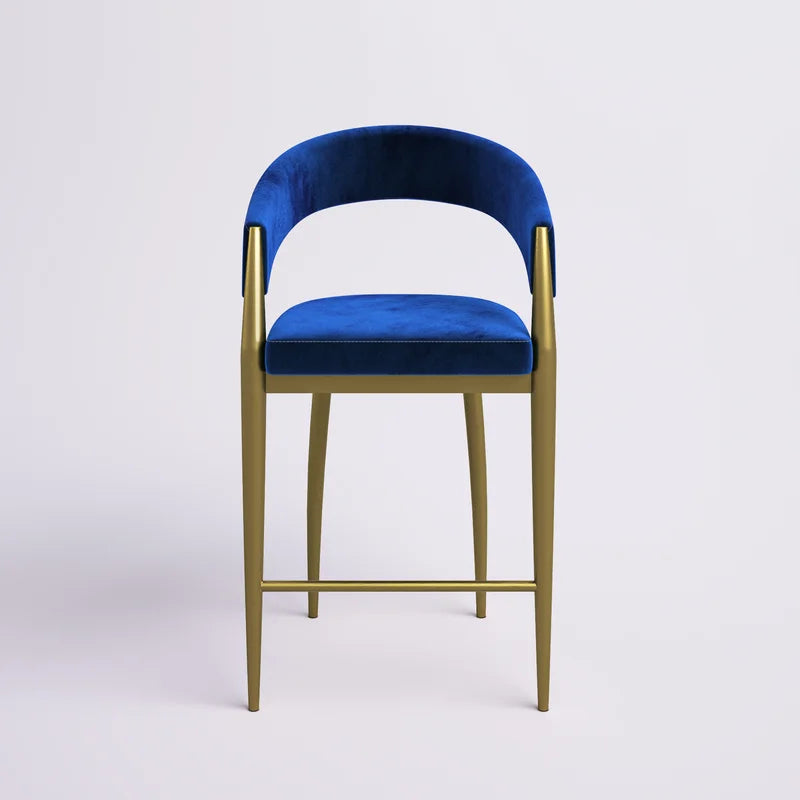 Berkley Counter Height Gold Stainless Steel Barstool