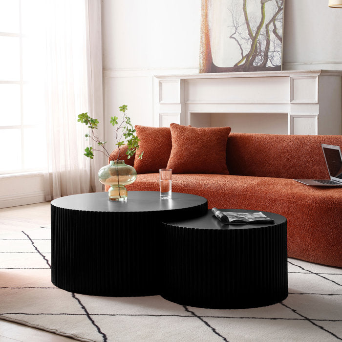 Black Berneice Nesting Coffee Table (Set of 2)