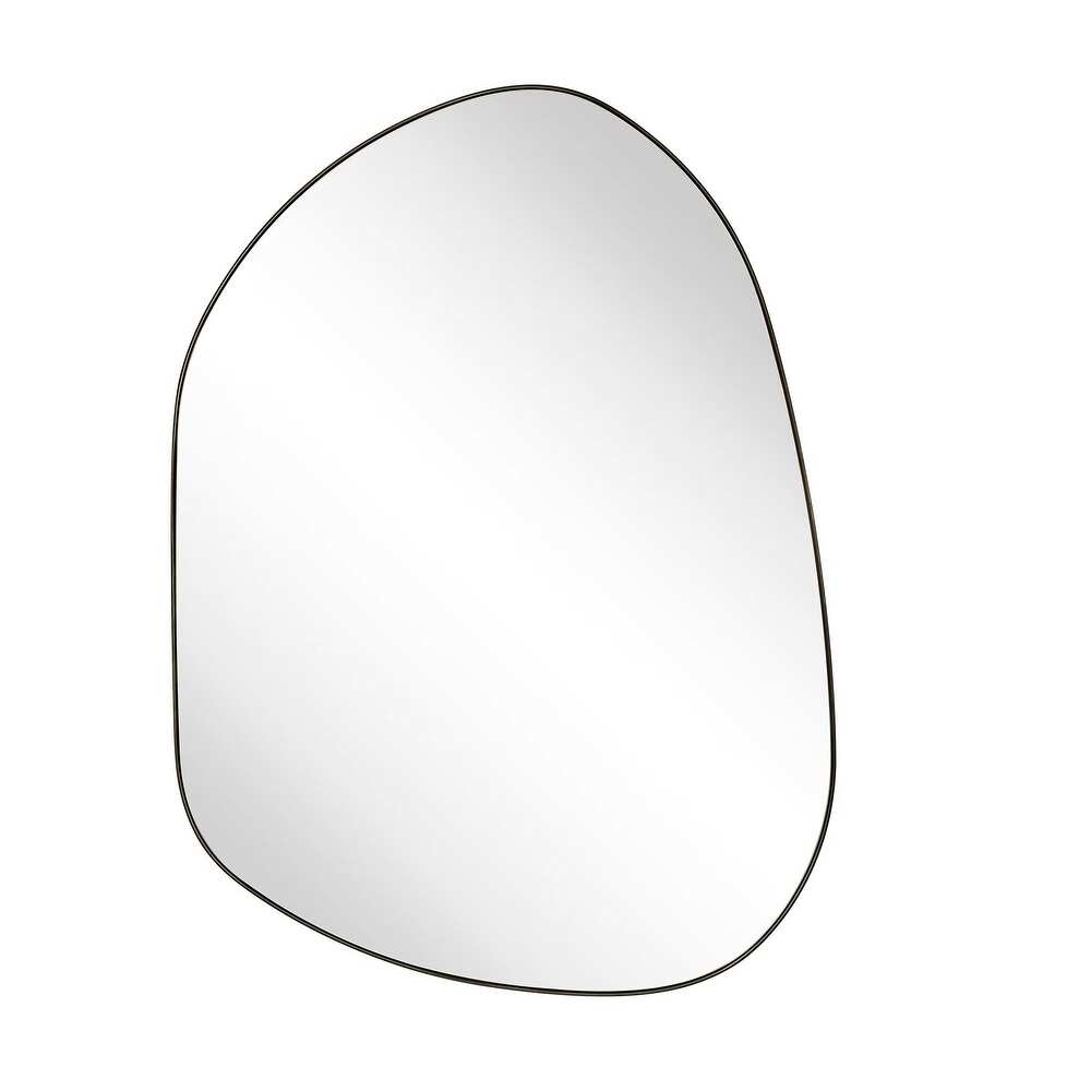 Bertlinde asymmetrical wall mirror irregular shaped mirror for living room, bathroom or entry - Rubbed Bronze